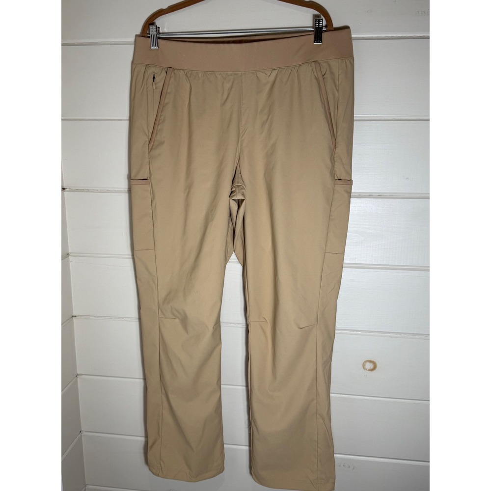 Columbia Utility Pants Tan Omni-Shield Adjustable Cuffs Nylon XL Regular NWOT